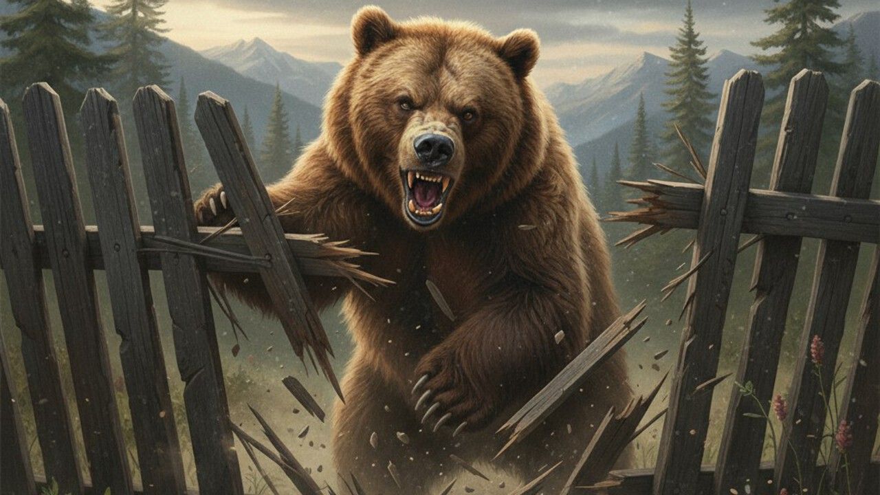 Медведь разрушил участок жительницы деревни Шабуры Частинского округа