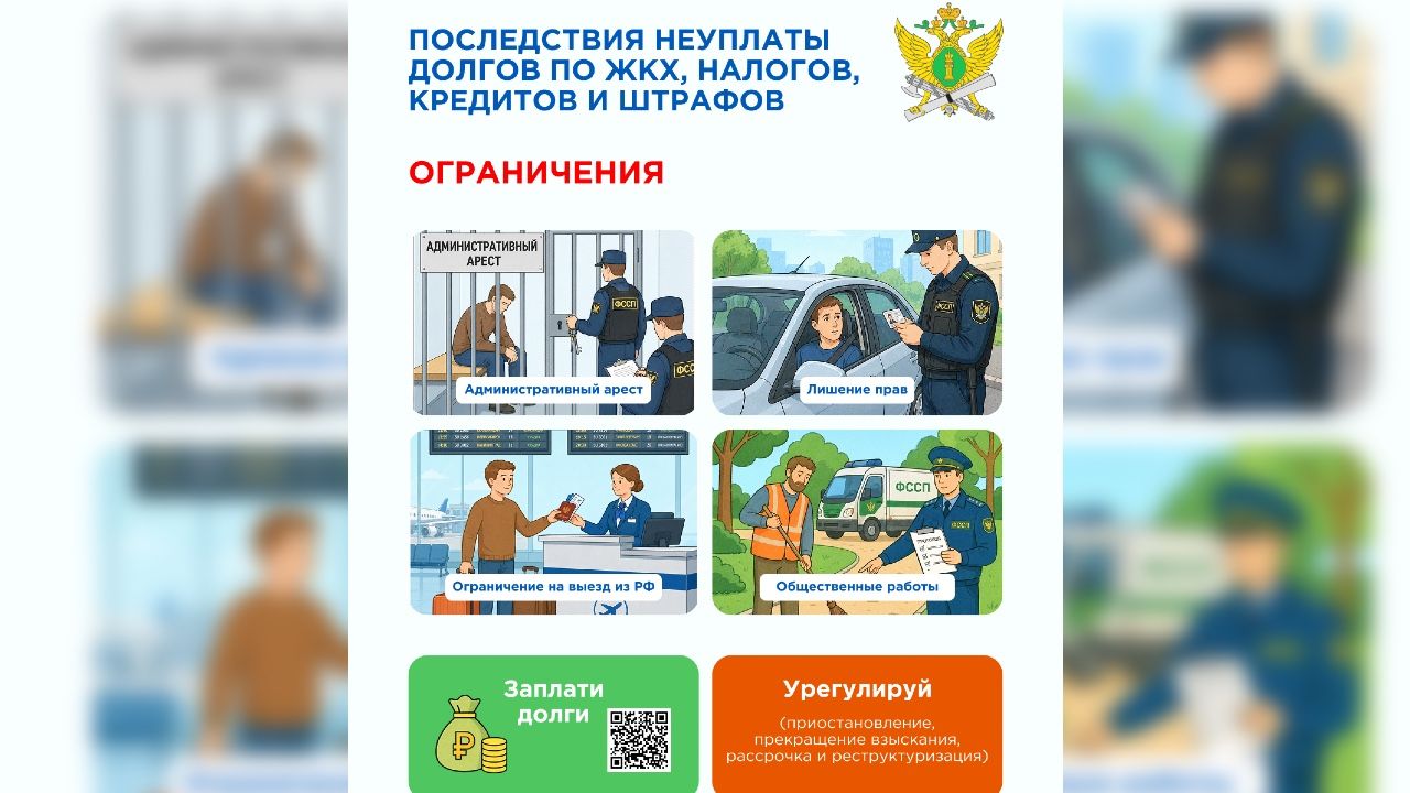  Долги могут обернуться арестом имущества и банковских счетов
