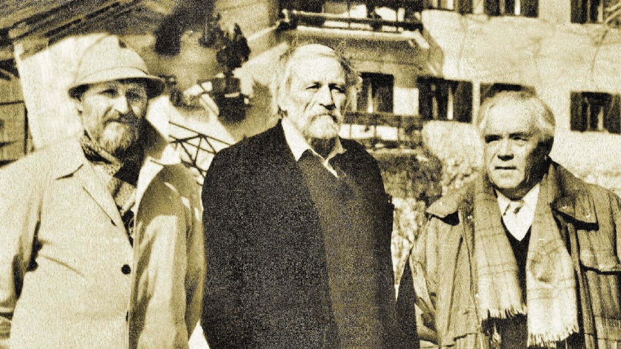 Виктор Астафьев с Павлом Шардаковым. Фото: музей Виктора Астафьева