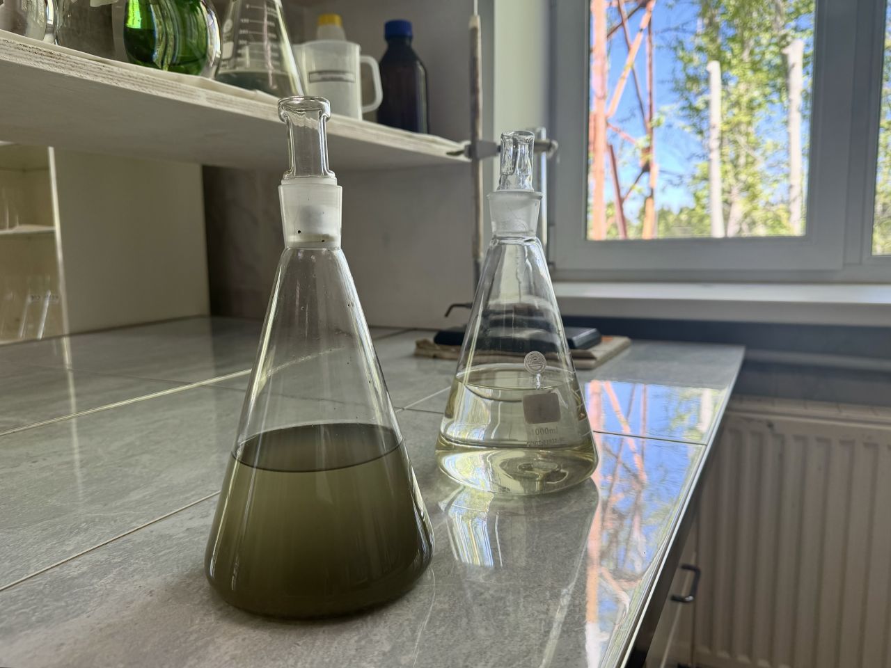 Вода до и после очистки