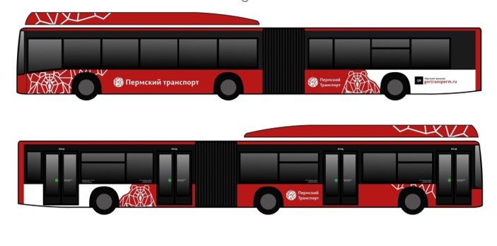 В Пермь доставлен первый современный автобус-«гармошка»