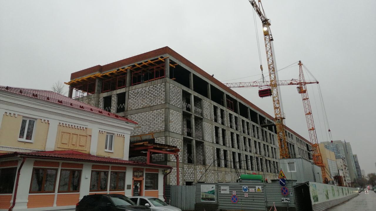 В Перми завершен каркас новой гостиницы на улице Окулова