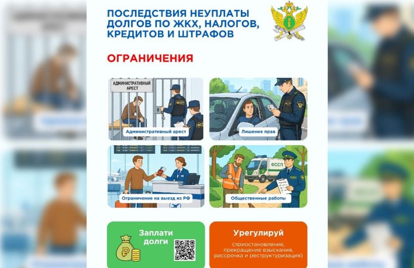  Долги могут обернуться арестом имущества и банковских счетов