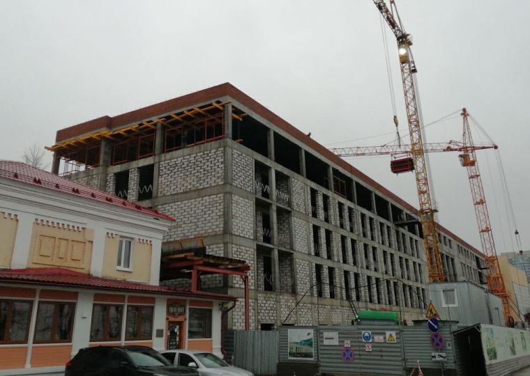 В Перми завершен каркас новой гостиницы на улице Окулова