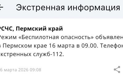 В Прикамье ввели режим «Беспилотной опасности»
