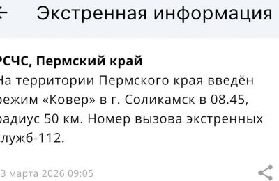 В аэропорту Перми ввели ограничения, а в Соликамске объявили сигнал «Ковер» 